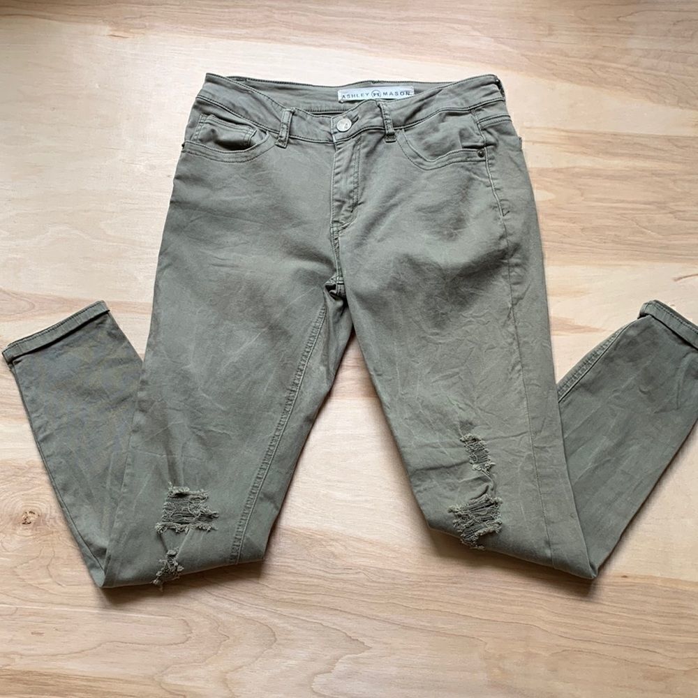 Ashley Mason Olive Green Jeans